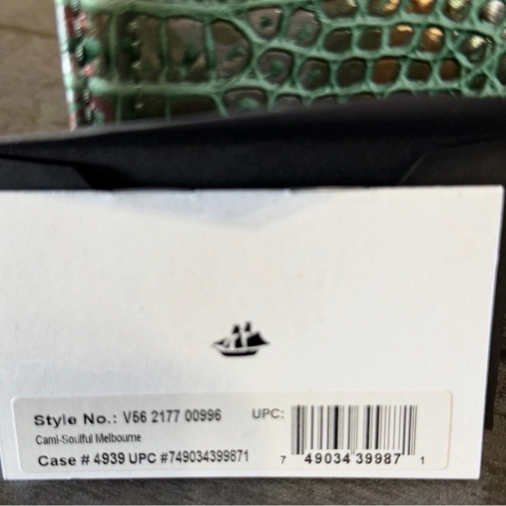 NWT Brahmin SOULFUL Cami Green copper metallic iridescent - Picture 14 of 15
